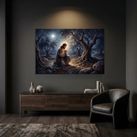 Guardian Angel and Child Divine Journey Oil Painting Style Canvas Print Wall Art - Mockup Display 6