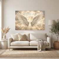 Angelic Wings Divine Light Cloudscape Canvas Print Wall Art for Spirituality - Mockup Display 6