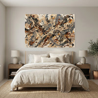 Abstract Splatter Expressionist Canvas Print Wall Art, Modern Gallery Decor - Mockup Display 7