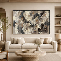 Modern Abstract Expressionist Style Canvas Print Wall Art for Gallery Decor - Mockup Display 7