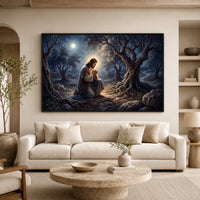 Guardian Angel and Child Divine Journey Oil Painting Style Canvas Print Wall Art - Mockup Display 7