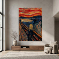 Edvard Munch The Scream Expressionist Oil Painting Style Canvas Print Wall Art Dramatic - Mockup Display 7