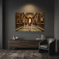 Rhodesian Ridgeback Dog in Grand Gallery Oil Painting Style Canvas Print Wall Art - Mockup Display 7