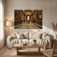 Rhodesian Ridgeback Dog in Grand Gallery Oil Painting Style Canvas Print Wall Art - Mockup Display 8