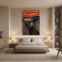 Edvard Munch The Scream Expressionist Oil Painting Style Canvas Print Wall Art Dramatic - Mockup Display 8