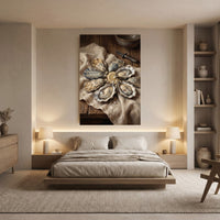 Fresh Oysters with Lemon Oil Painting Style Canvas Print Wall Art for Kitchen - Mockup Display 8