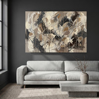 Modern Abstract Expressionist Style Canvas Print Wall Art for Gallery Decor - Mockup Display 8