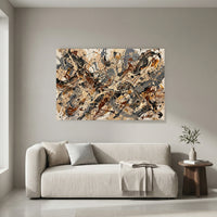 Abstract Splatter Expressionist Canvas Print Wall Art, Modern Gallery Decor - Mockup Display 8