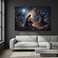 Guardian Angel and Child Divine Journey Oil Painting Style Canvas Print Wall Art - Mockup Display 8