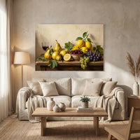 Classic Still Life Fruit Oil Painting Style Canvas Print Wall Art for Dining Room - Mockup Display 8
