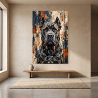 Cane Corso dog portrait canvas wall art