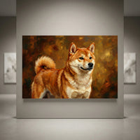 Shiba Inu oil painting canvas art