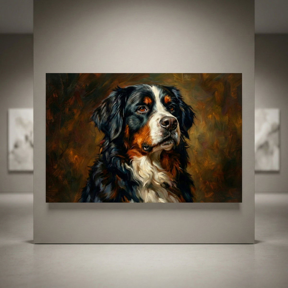 Bernese Mountain Dog oil painting canvas art
