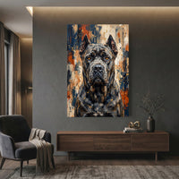 Cane Corso dog portrait canvas wall art