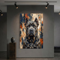 Cane Corso dog portrait canvas wall art