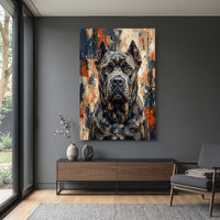 Cane Corso dog portrait canvas wall art