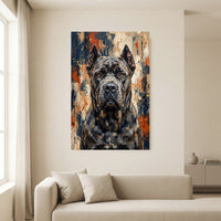 Cane Corso dog portrait canvas wall art