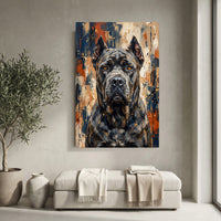 Cane Corso dog portrait canvas wall art