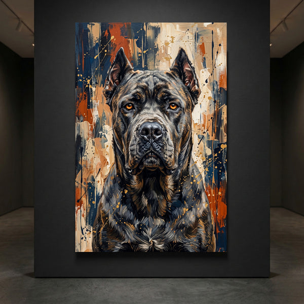 Cane Corso dog portrait canvas wall art