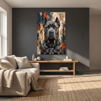 Cane Corso dog portrait canvas wall art
