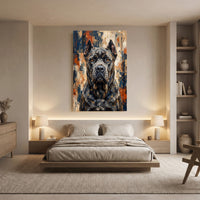 Cane Corso dog portrait canvas wall art
